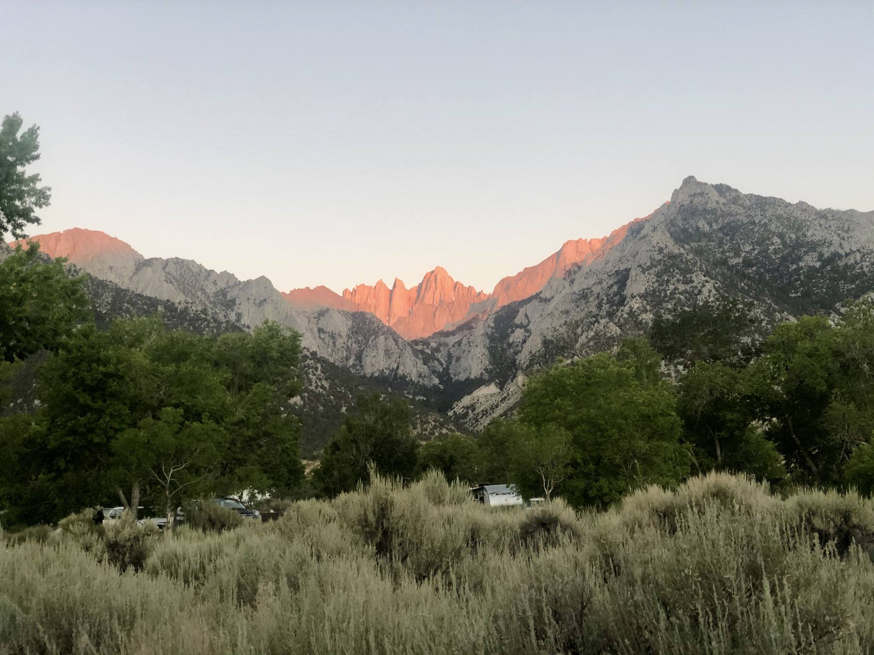 Mt. Whitney at alpenglow